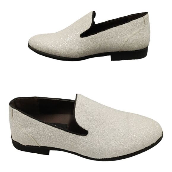 MEN'S FREDERICO LEONE WHITE SPARKLE TUXEDO SHOE. FS360. - Picture 4 of 8